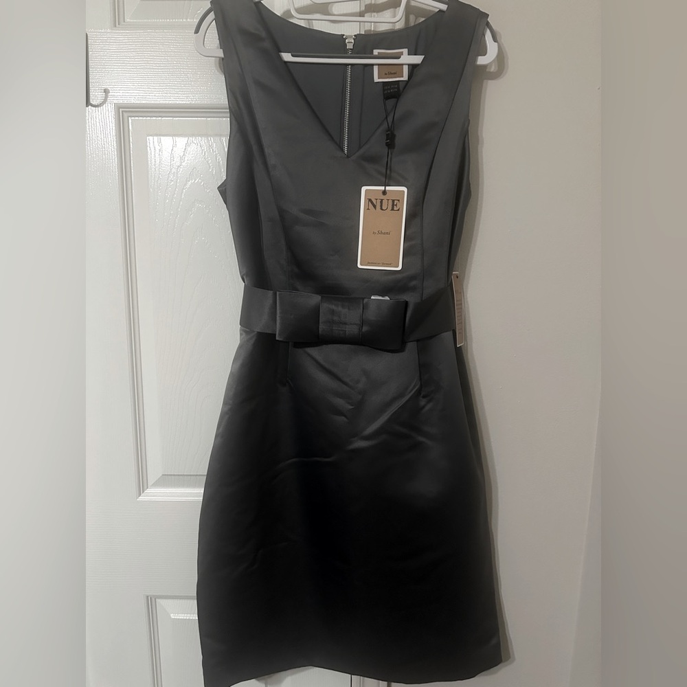 New - Nue by Shani Women's Dark Silver Midi Dress